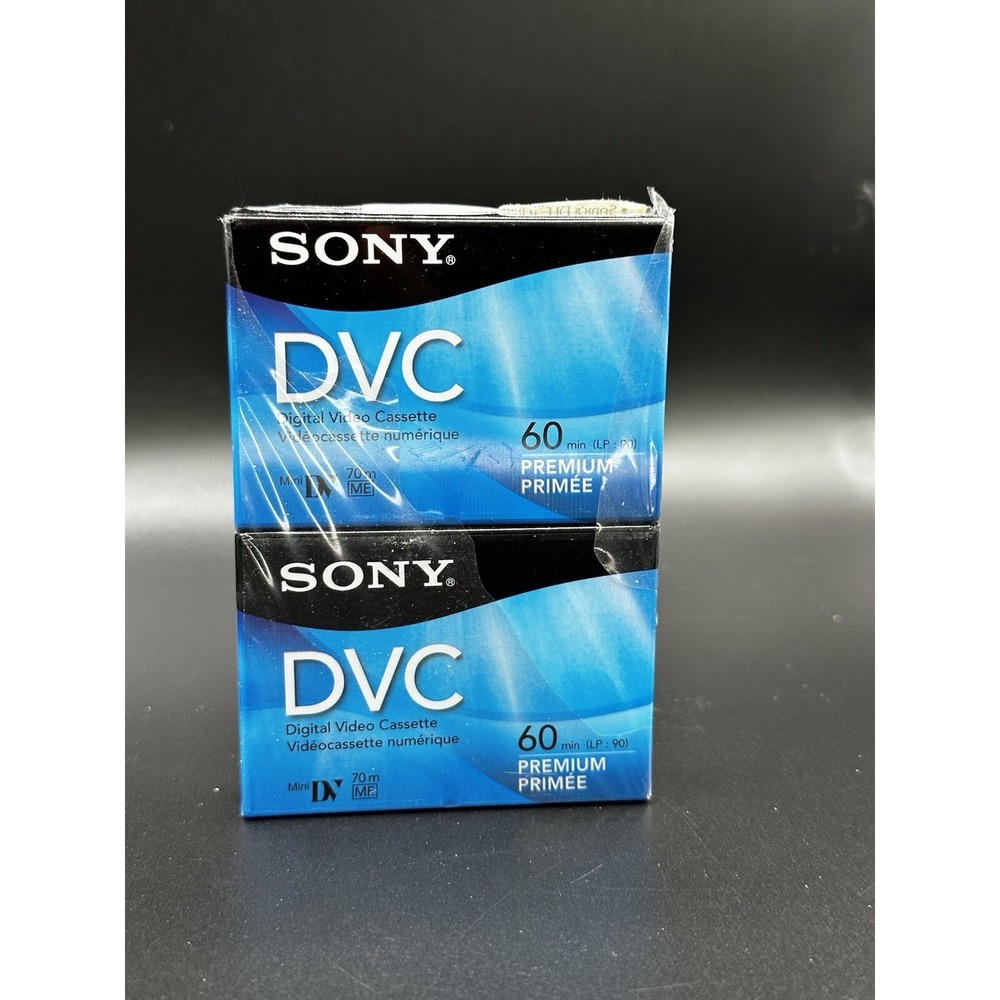 Sony DVC Digital Video Mini Cassette Tapes 2 Pack 60 Minutes Each Premium NOS